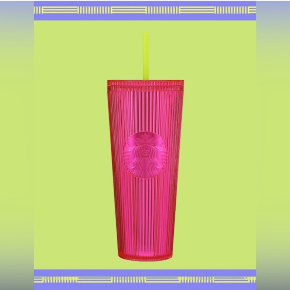 Starbucks Cold Cup Pleated Magenta